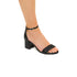 Sandali neri con fascia effetto intrecciato e tacco 6 cm Lora Ferres, Donna, SKU w042000319, Immagine 0